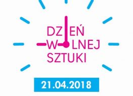 Plakat zapowiadający wydarzenie DZIEN WOLNEJ SZTUKI.